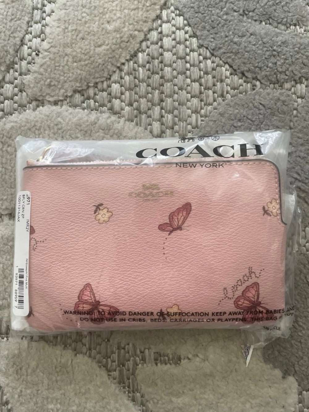 Butterfly Pink Coach Wallet - Picture 3 of 4